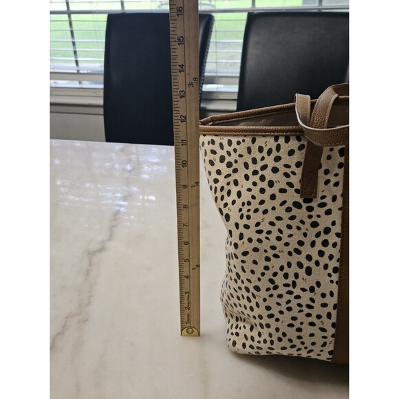 Marley Lilly Monogrammed Spotted Weekender Leopard Print Wide - Picture 7 of 10